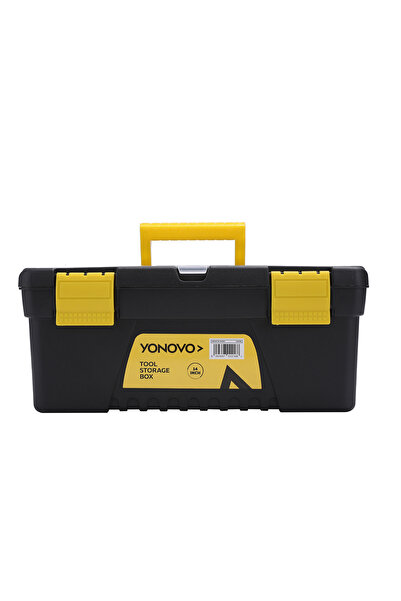 YONOVO Plastic Toolbox 14 Inch Portable Tool Storage Box with Tray and Secure...