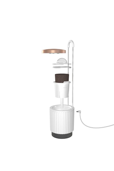 Ermonix HydroVase - White Hydroponics Growing System - White