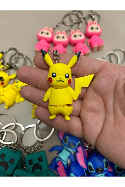 3D Pikachu oyuncak anahtarlık hareketli