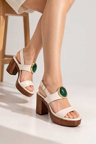 Melinta Shoes Melinta Orta Topuklu Taşlı Kadın Ayakkabı