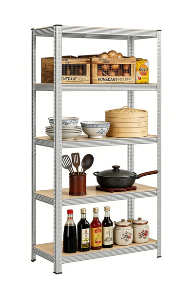 Yoawllty 5-Tier Storage Rack, Heavy-Duty Storage Shelves for Garages and Kitc...