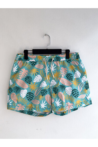 BYBASICMAN Σορτς κολύμβησης Green Leaf Με σχέδιο LNS-824/822/811