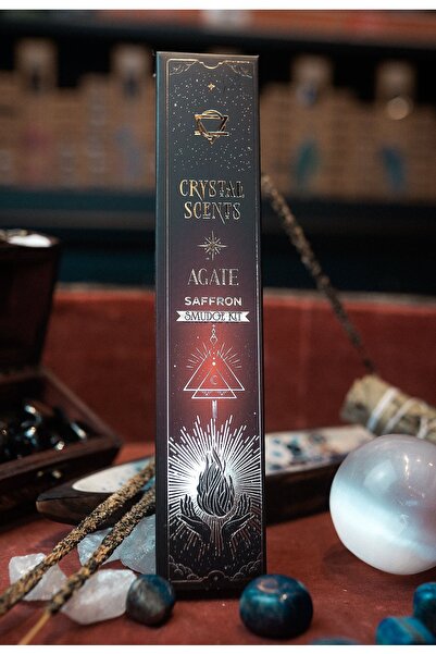 Namaruna Bețișoare parfumate cu cristal de agat roșu - Șofran