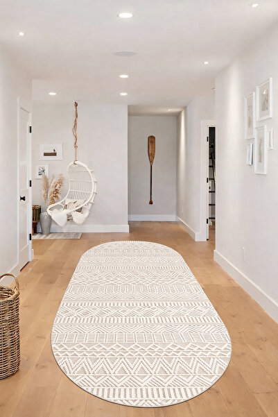 df home Salon Halısı Geometrik İskandinav Toz Tutmaz Dijital Baskı Yıkanabili...