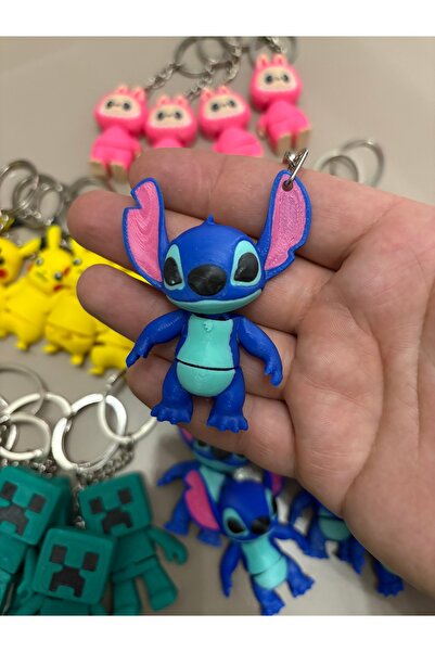 3D Stitch oyuncak anahtarlık hareketli