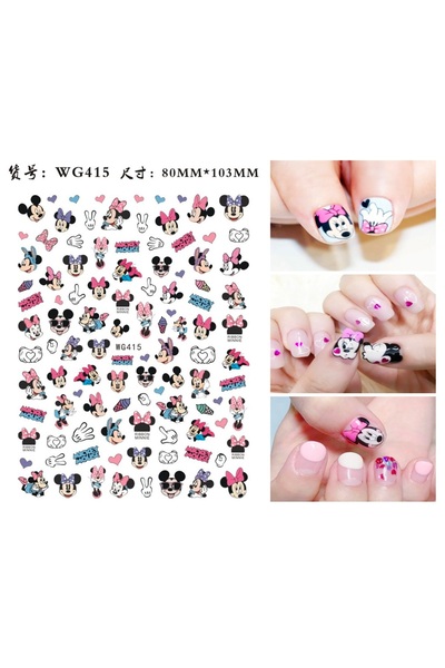 Venalisa Tırnak Sticker Nail Art Süsleme Etiket Wg415 Mickey Mouse