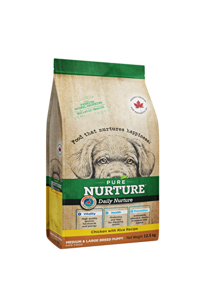 Pure Nurture Hrana pentru catei de talie medie si mare Puppy, cu pui si orez,...