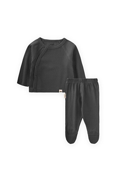 Cigit Corded Fabric Foot Set 0-9 Months Anthracite