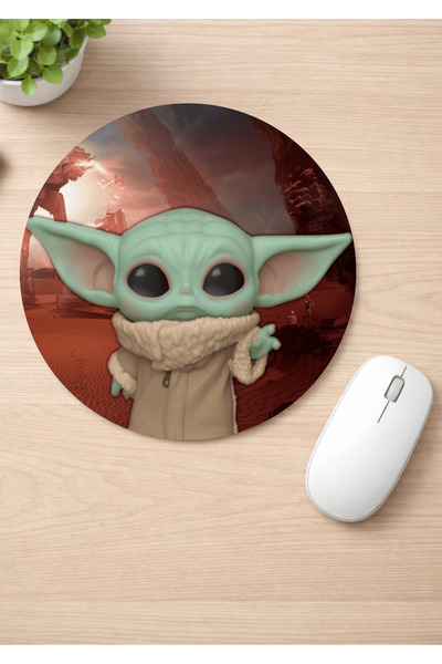 Eylül Design لوحة ماوس مستديرة مضادة للانزلاق من ستار وورز مطبوع مريحة للاستخدام