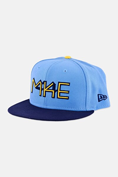 NEW ERA x MLB Men Milwaukee Brewers Fitted Cap, Slate Blue