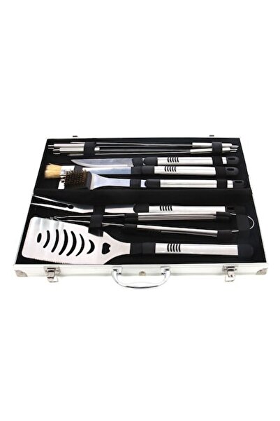 Grunman Accesorii pentru gratar Premium KY109, otel inoxidabil, 38 cm, set 10...