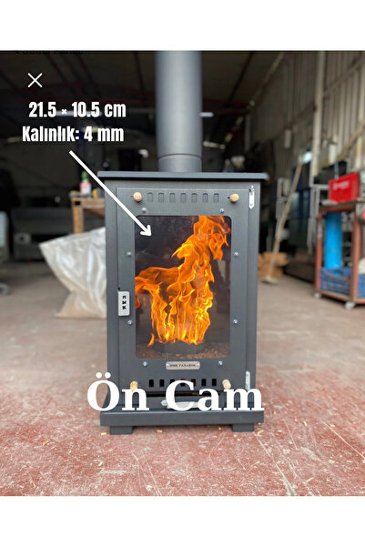 hmk tasarım HMK Şömine Tip Ön Kapak Camı 26.5 cm* 41.5 cm