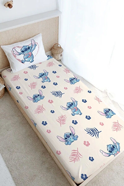 Tuğba Kuğu Single Fitted Sheet Set - Cartoon Series - Blue Cute Creature