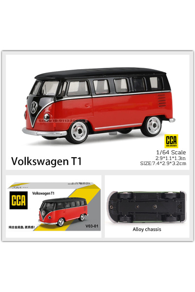 Choice22 Volkswagen T1 CCA MSZ 1: 64 Toyota AE86 Volkswagen Bus Car Bottom Al...
