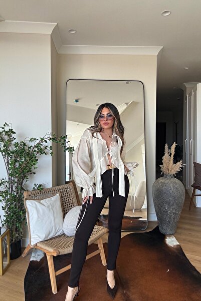 Sohotique By P Steel Knitted Leggings Trousers Bitter Brown