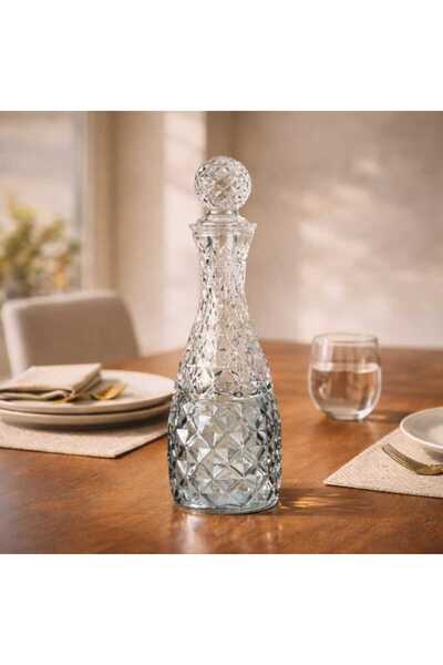 Alegre Glass İris Kapaklı Karaf - Mavi - 1 lt