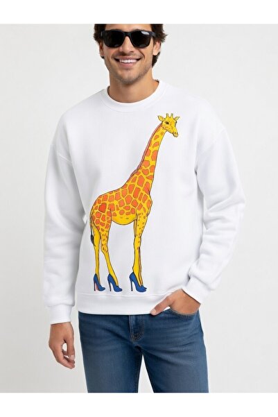 Rabona Fashion Fashion Hunter Giraffe – Heeled Design Sweatshirt / Hoodie (Op...