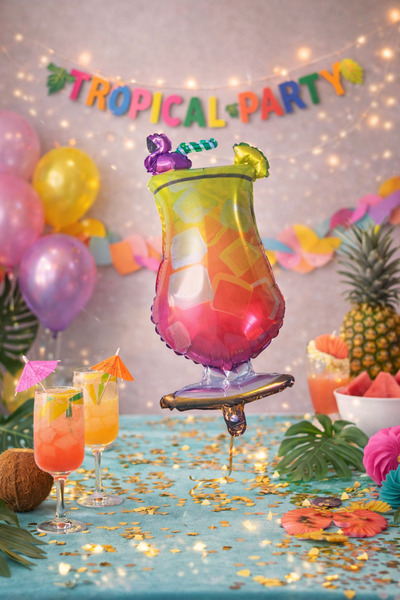 Happyewent Cocktail Glass Shaped Foil Balloon – Tropical Party and Birthday B...