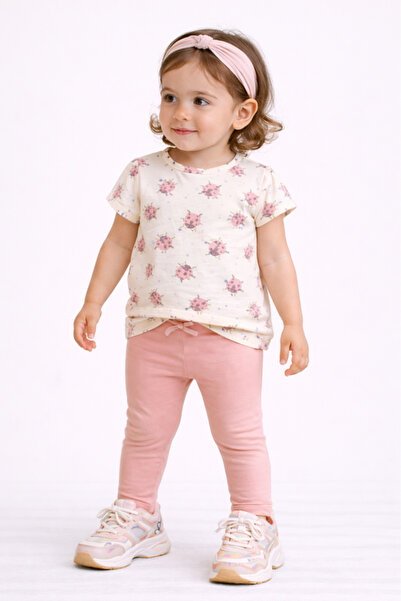 Dirkje Girls 2 Pc Set Ladybug Flutter Ruffle-Sleeve Tee & Bow-Waist Leggings Set