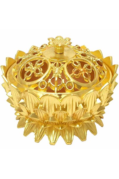 ZODIACOOL Vasul Abundentei formă de lotus cu 8 simboluri norocoase, mărime medie