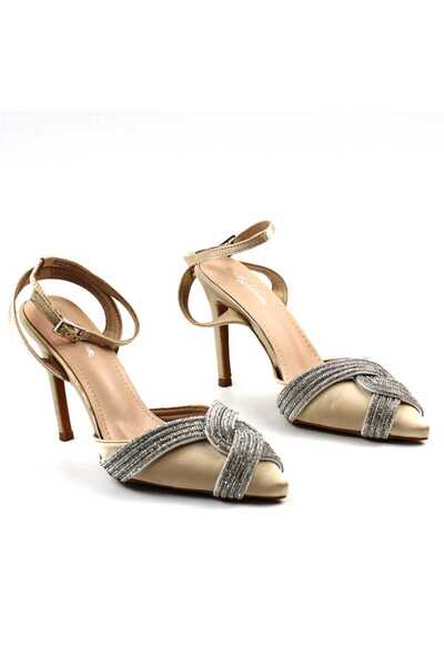 mm Elegant women's shoes, accessorized, MS19044-BEIGE