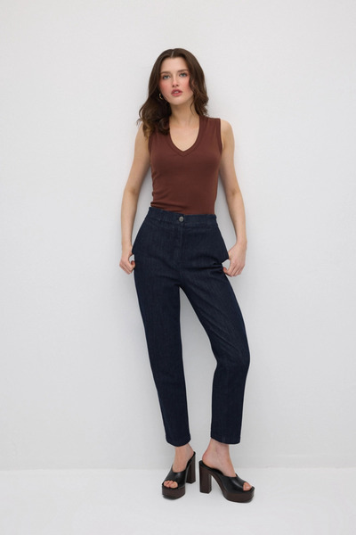 Gusto Mom Denim Pantolon - Lacivert