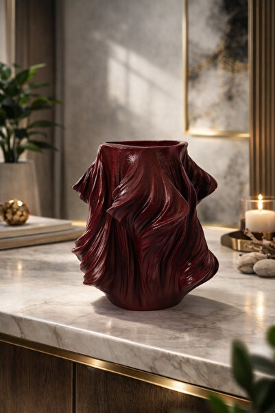 Empressco Modern Handmade Mini Bordo Vazo ve Şık Kalemlik Dekoratif Obje