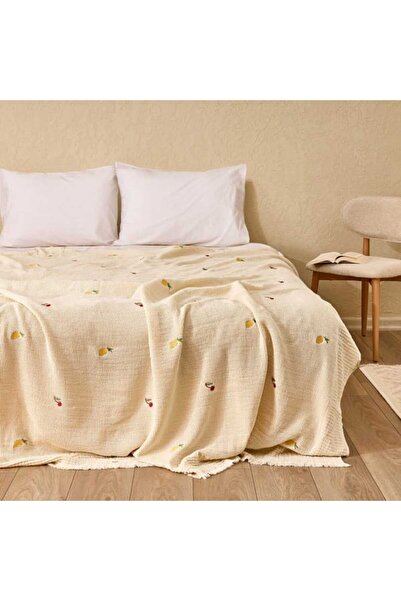 Evidea Soft Sorbetto Çift Kişilik Pike - Ekru / Renkli - 220x240 cm