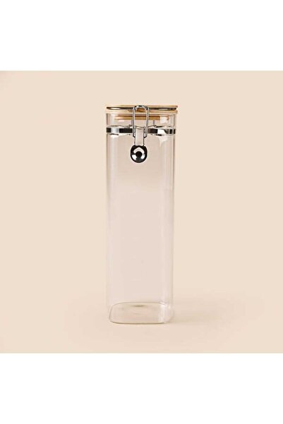 AROW Jacke Kilitli Cam Kavanoz - Şeffaf / Açık Kahverengi - 2,6 lt