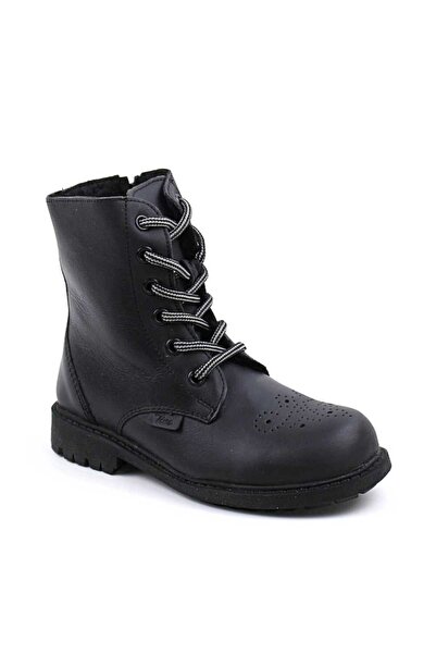 tino Bocanci imblaniti , pentru copii , din piele naturala 3187-NEGRU/2