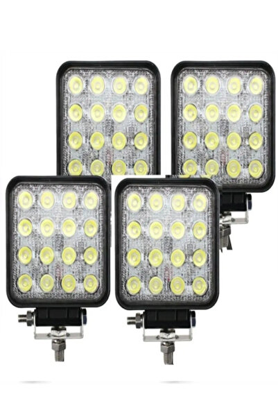 Universal Traktör Tepe Lambası Çalışma Lambası 16 Ledli 4 Adet