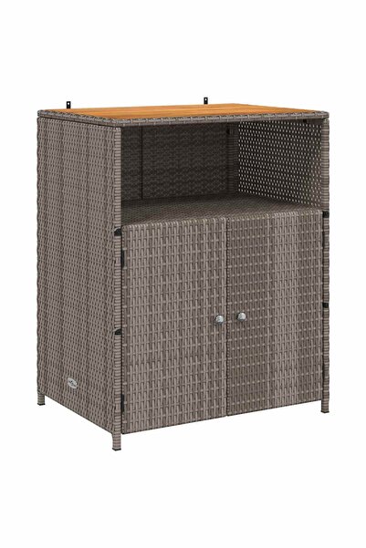 vidaxl Dulap cu raft Gri 70 x 50 x 87 cm Poliester și Rattan Roly
