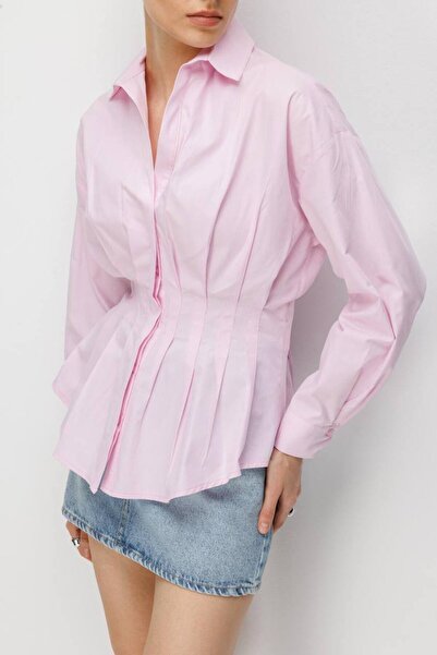 ÇEÇİM Women's Waist Formed Shirt Zyn-58912