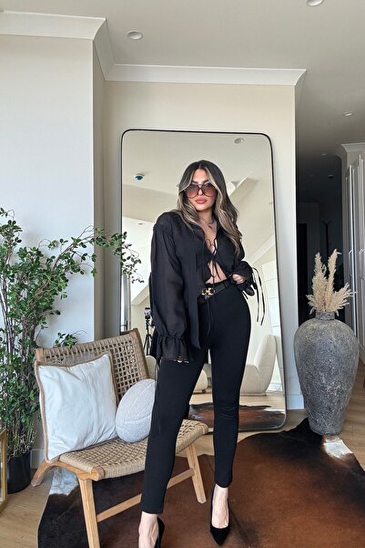 Sohotique By P Steel Knitted Leggings Pants Black