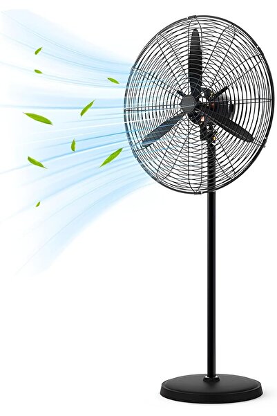 YESMAX مروحة أرضية، 3 سرعات، معدن شديد التحمل، مروحة قائمة للاستخدام التجاري ...