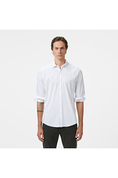 Lacoste Erkek Slim Fit Beyaz Gömlek