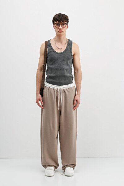 VAMOSCLO Baggy fit tracksuit bottom mink