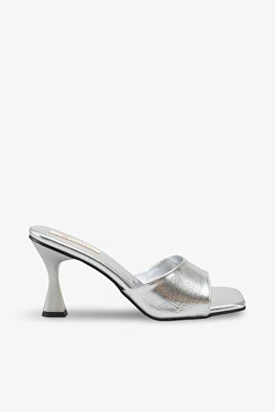 İNNABUTİKK Hursa ženske štikle Papuče - srebrne