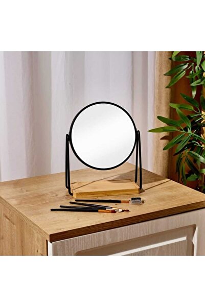 Evidea Bath Metal Yuvarlak Makyaj Aynası - Siyah