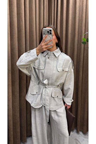 Maysa Gray jacket and trousers set