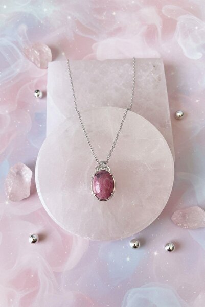 Dünya Doğal Taş Rhodonite Stone Necklace