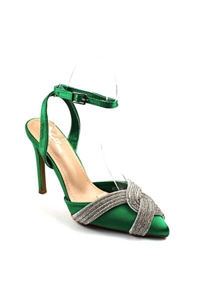 mm Elegant women's shoes, accessorized, MS19044-GREEN