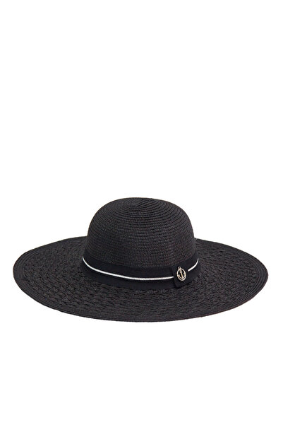 Bay Şapkacı قبعة نسائية مخططة بحافة واسعة 1928