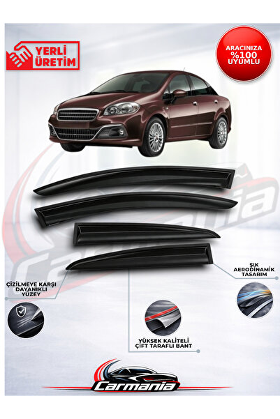 CARMANİA Fiat Linea Araca Özel Cam Rüzgarlığı 4’lü Set