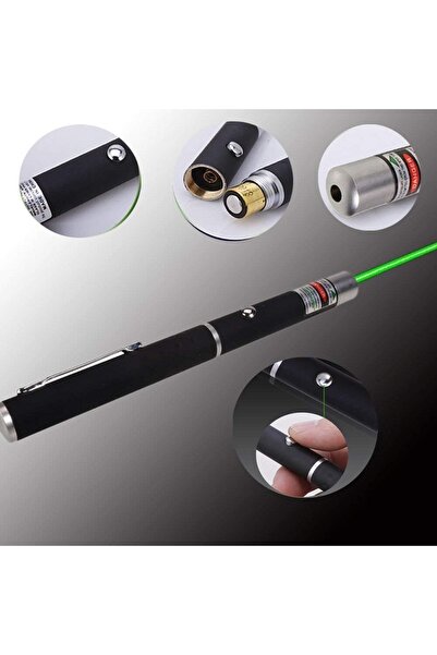 Kuzey 3 ADET 100 MW YEŞİL LAZER GREEN LASER POINTER 100 MW 4 DİSKO BAŞLIKLI Y...