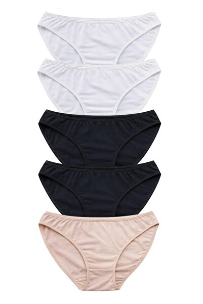 Kadın Geniş Kenarlı 5'li Slip Paket 622