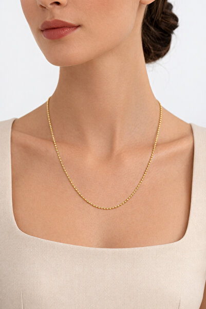 ALEYKA Stainless Steel Ball Chain Tarnish-Resistant Unisex Necklace (55 cm)