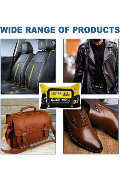 Yuwell BIKI Leather Cleaning Wipes Quick Wipes For Sneakers, Shoes & Leather Portable, 2 Pes