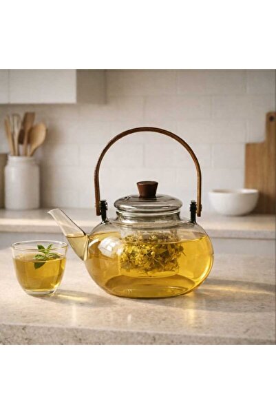 AROW Bitki Çayı Demliği - Şeffaf / Gri - 900 ml