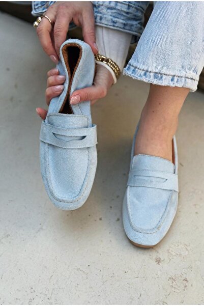 I Love Shoes Orvino Bebek Mavisi Süet Günlük Kadın Babet